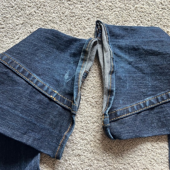 True Religion Bobby Gold Painted Pockets Size 27 x 33 Low-Rise Bootcut Jeans - Picture 4 of 4